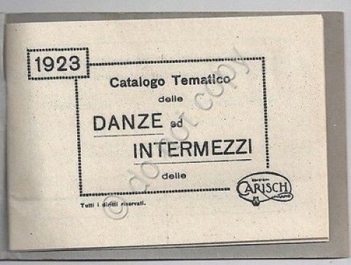 Musica - Spartiti - Carisch Milano - Catalogo Tematico Danze … | Immagine principale