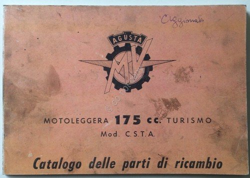 MV Agusta - Motoleggera 175 cc - Catalogo parti ricambio … | Immagine principale