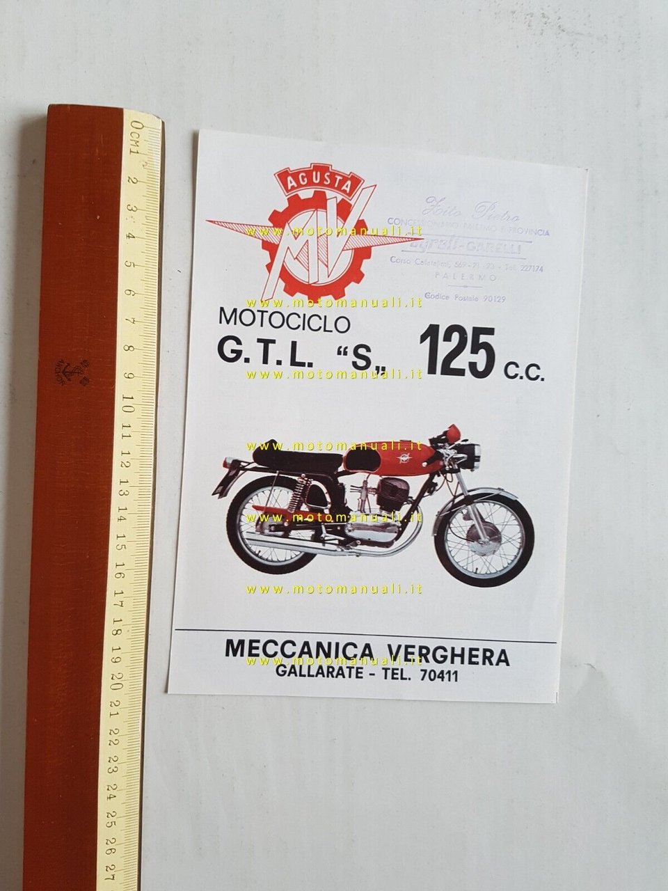 MV AGUSTA 125 G.T.L. S 1969 depliant ITALIANO originale moto …