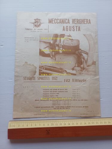 MV Agusta 125 Ovunque scooter 1953 depliant originale italiano