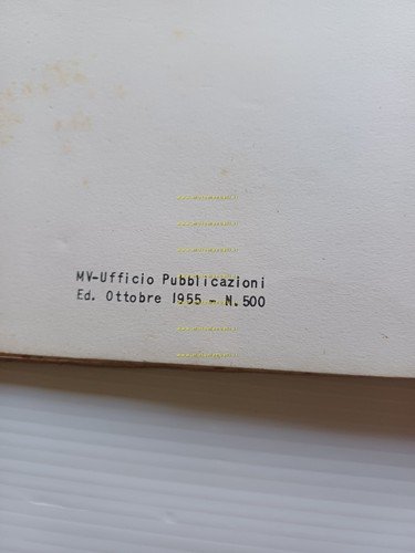 MV Agusta 125 Pullman 1955 catalogo ricambi originale italiano