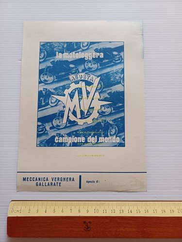 MV Agusta 125 Pullman 1955 depliant italiano originale