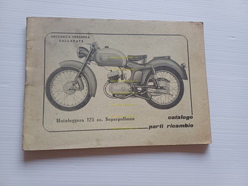 MV Agusta 125 SuperPullman 1956 catalogo ricambi originale italiano