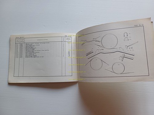 MV Agusta 125 SuperPullman 1956 catalogo ricambi originale italiano