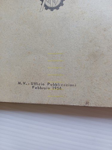 MV Agusta 125 SuperPullman 1956 catalogo ricambi originale italiano