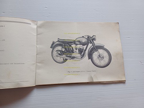 MV Agusta 125 TR Turismo Rapido 1954 manuale uso manutenzione …