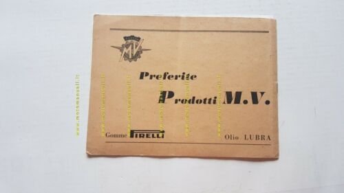 MV Agusta 125 Turismo 1949 manuale uso manutenzione originale owner's …