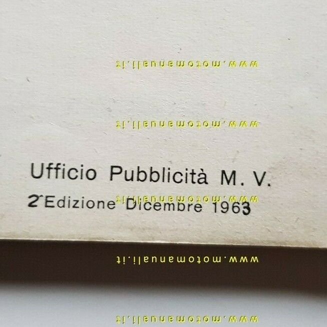MV Agusta 150 Centauro Motocarro 1963 catalogo ricambi originale parts …