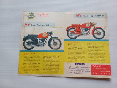 MV Agusta 150 Gran Turismo - Rapido Sport depliant italiano …