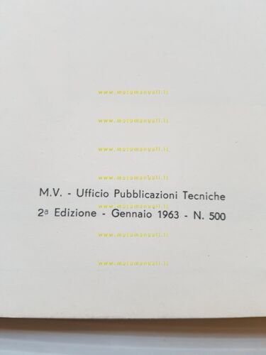 MV Agusta 150 Sport 1963 catalogo ricambi originale spare parts …