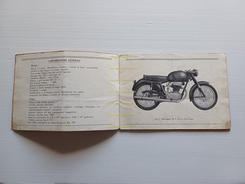 MV Agusta 175 C.S. Sport 1957 manuale uso manutenzione libretto …
