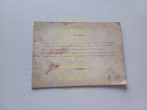 MV Agusta 175 C.S.T.L. 1954 manuale uso manutenzione libretto originale