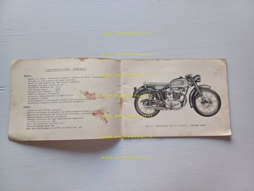 MV Agusta 175 C.S.T.L. 1954 manuale uso manutenzione libretto originale
