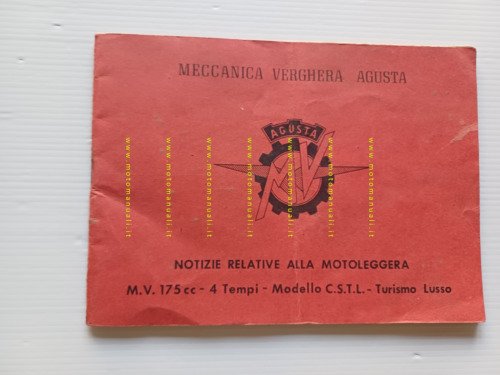 MV Agusta 175 C.S.T.L. 1954 manuale uso manutenzione originale owner's …