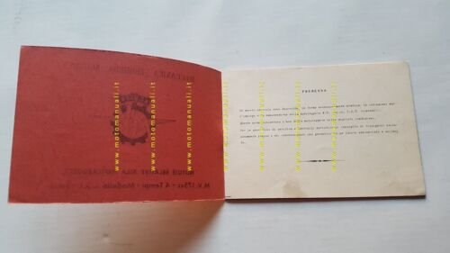 MV Agusta 175 C.S.T. Turismo 1954 manuale uso originale owner's …