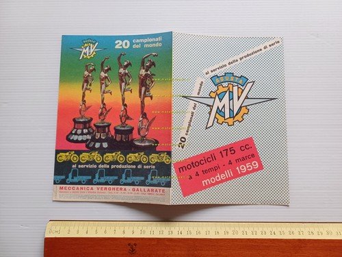 MV AGUSTA 175 CSTA - 175 CSTL 1959 depliant italiano …