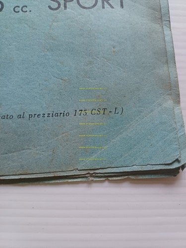 MV Agusta 175 Sport 1955 aggiornamento catalogo ricambi CST-L