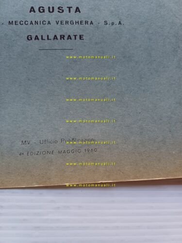 MV Agusta 235 Tevere 1960 manuale uso manutenzione libretto italiano …