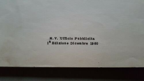 MV Agusta 235 Tevere Motocarro 1960 catalogo ricambi originale parts …