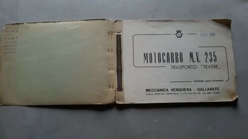 MV Agusta 235 Tevere Motocarro 1960 catalogo ricambi originale parts …