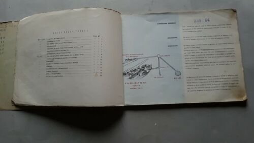 MV Agusta 235 Tevere Motocarro 1960 catalogo ricambi originale parts …