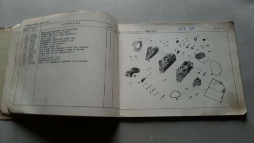 MV Agusta 235 Tevere Motocarro 1960 catalogo ricambi originale parts …