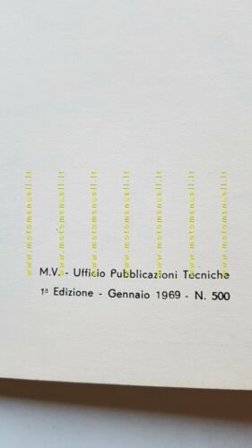 MV Agusta 250 B 1969 catalogo ricambi originale genuine spare …