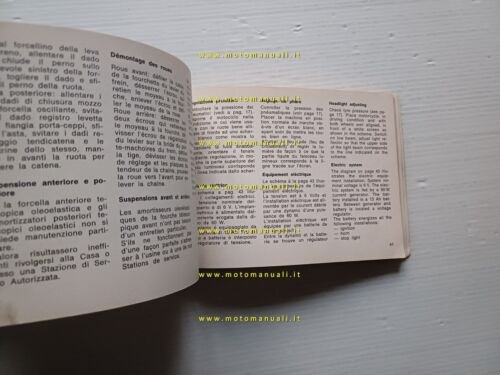 MV Agusta 250 B 1969 manuale uso manutenzione libretto originale …