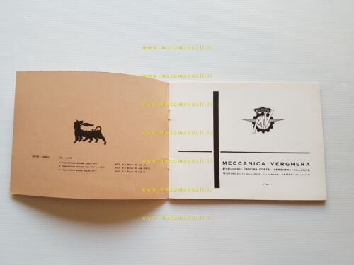 MV Agusta 310 MOTORE Tevere 1970 Motocarro catalogo ricambi + …