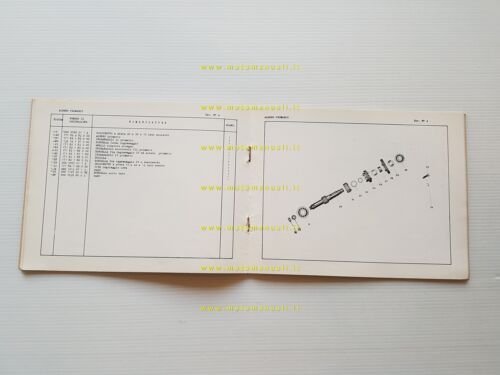 MV Agusta 310 MOTORE Tevere 1970 Motocarro catalogo ricambi + …