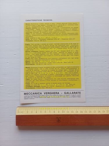 MV Agusta 350 B Sport accensione puntine 1971 depliant originale …