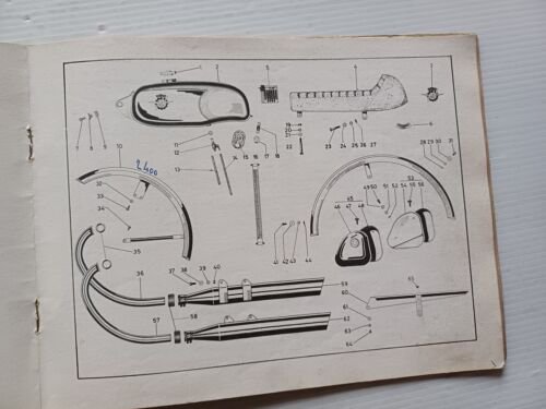 MV Agusta 350 B Sport Puntine 1972 catalogo ricambi originale …