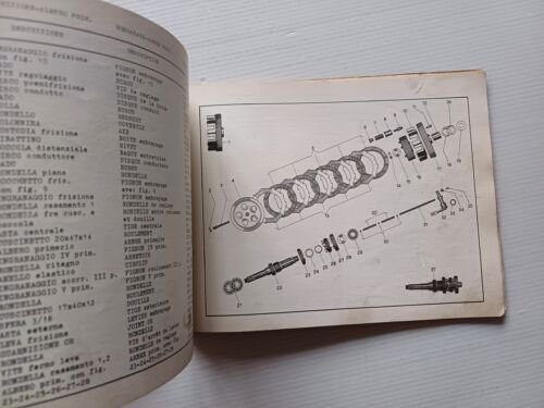 MV Agusta 350 B Sport Puntine 1972 catalogo ricambi originale …