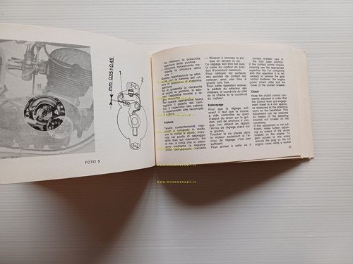 MV Agusta 350 B Sport Turismo 1971-2 manuale uso manutenzione …