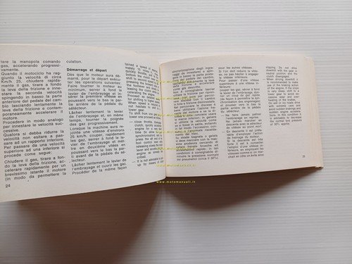 MV Agusta 350 B Sport Turismo 1971-2 manuale uso manutenzione …