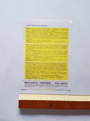 MV AGUSTA 350 B Turismo 1971 depliant originale italiano