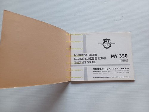 MV Agusta 350 B Turismo Puntine 1971 catalogo ricambi originale …