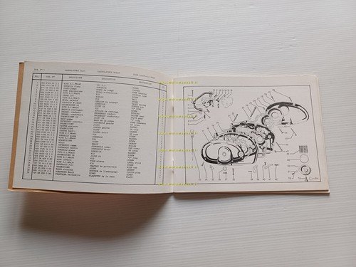 MV Agusta 350 B Turismo Puntine 1971 catalogo ricambi originale …