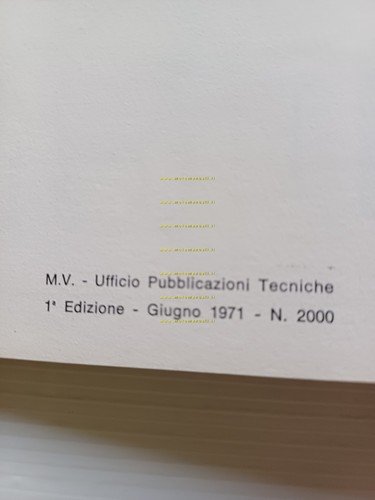 MV Agusta 350 B Turismo Puntine 1971 catalogo ricambi originale …