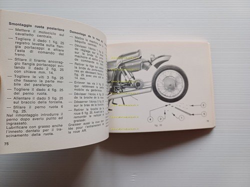 MV Agusta 600 4C 1968 manuale uso manutenzione originale owner's …