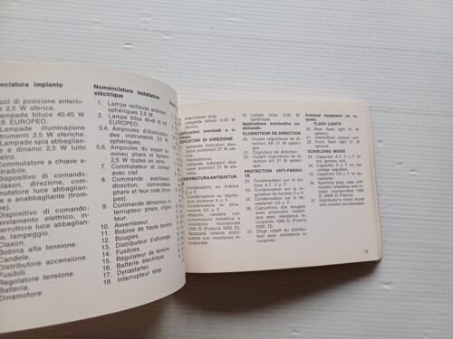 MV Agusta 750 4C Sport 1972 manuale uso manutenzione originale …