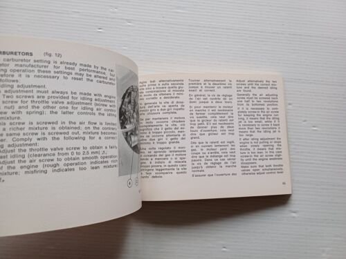 MV Agusta 750 4C Sport 1972 manuale uso manutenzione originale …