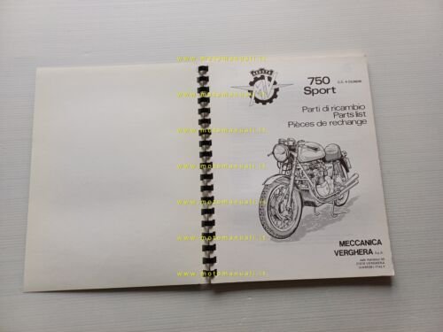 MV Agusta 750 4C Sport 1974 catalogo ricambi originale spare …