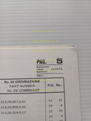 MV Agusta 750 4C Sport 1974 catalogo ricambi originale spare …