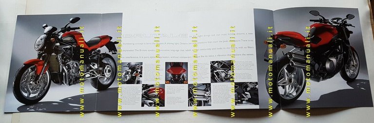 MV Agusta 750 Brutale 2003 depliant originale INGLESE brochure ENGLISH