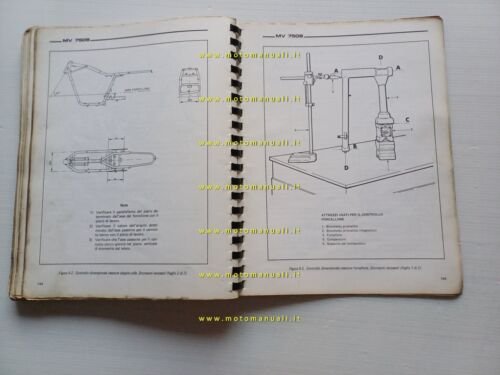 MV Agusta 750 Sport 1974 manuale officina riparazione italiano originale