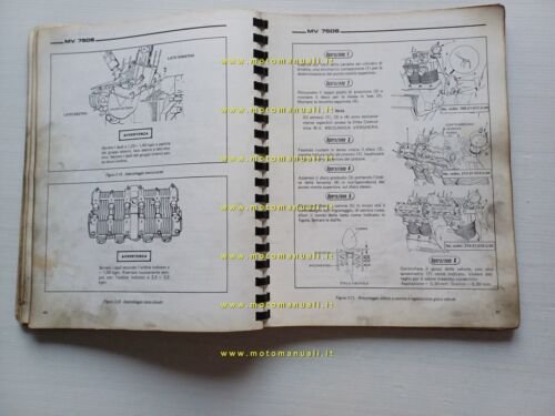 MV Agusta 750 Sport 1974 manuale officina riparazione italiano originale