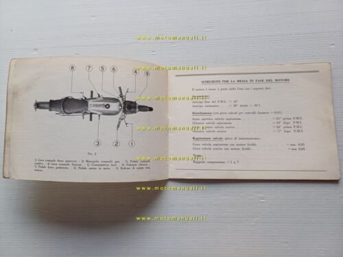 MV Agusta 83 1958 manuale uso manutenzione libretto originale
