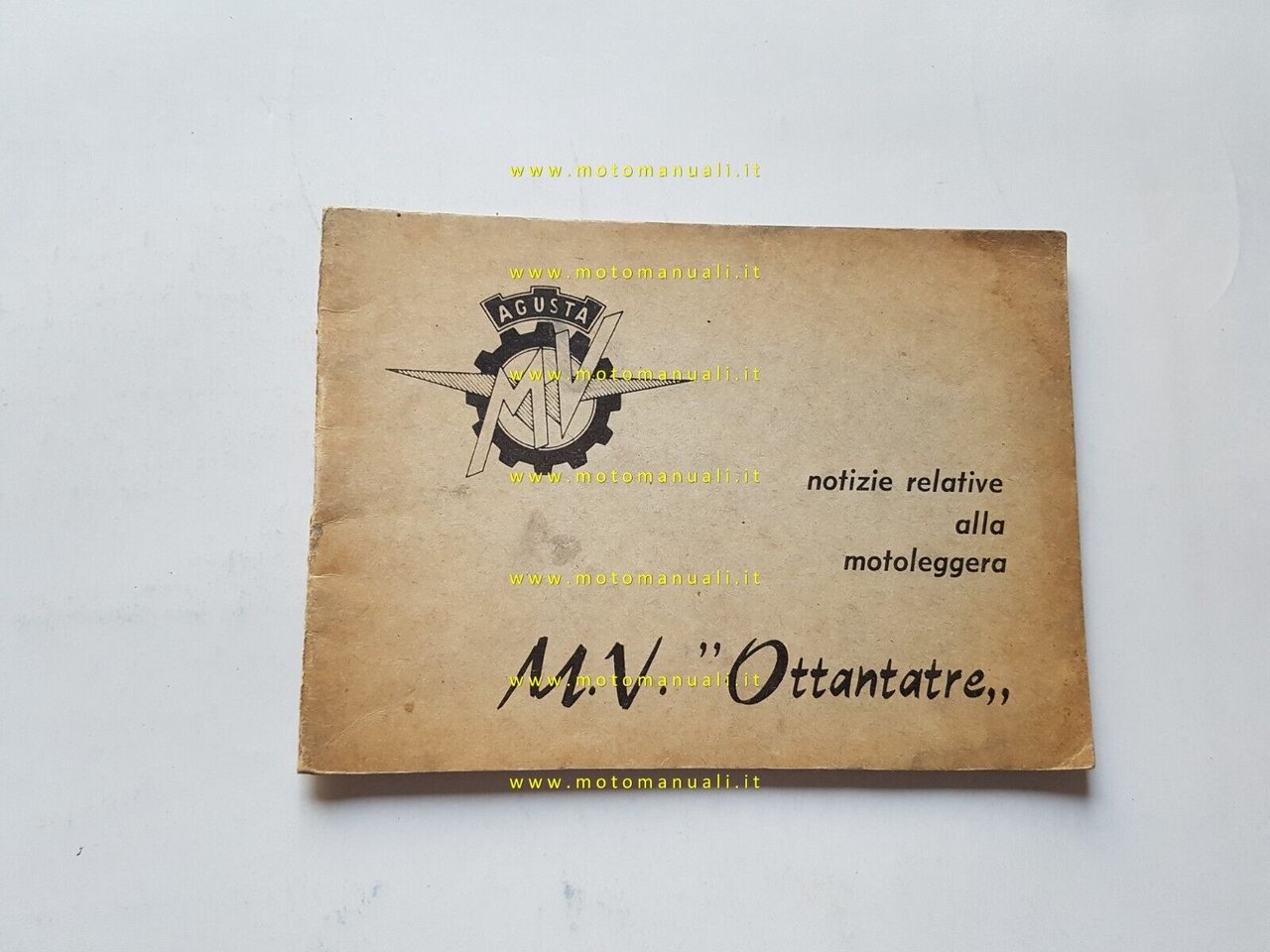 MV Agusta 83 1958 manuale uso manutenzione libretto originale italiano