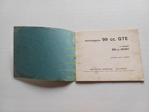 MV Agusta 99 GTE - 99 Sport 1961 catalogo ricambi …